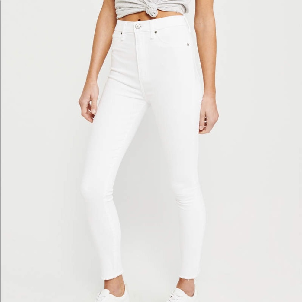 Abercrombie White High Rise Jeans